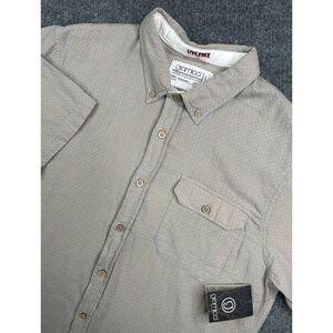 Gramicci Live Free Shirt Men's L Short Sleeve Camp Soft Knit Cotton Texture NWT